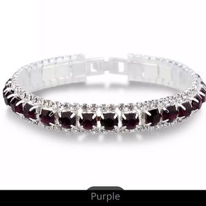 925 Purple Zircon Austrian Crystal Bracelet